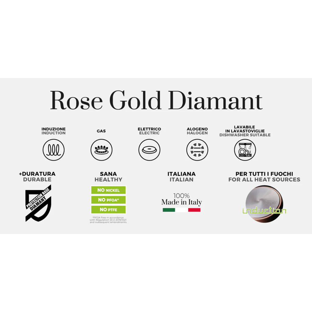 Moneta ROSE GOLD DIAMANT WOK 28 cm - Image 7